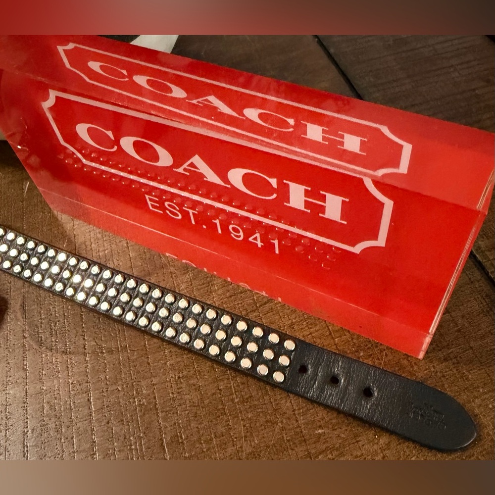 Coach Studded Leather Bracelet - Picture 7 of 10